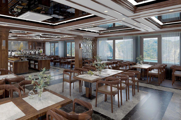 河内：2 天 1 夜下龙湾（Le Journey Cruise 游轮）2 天 1 夜 游船 上午 8:00 从河内出发