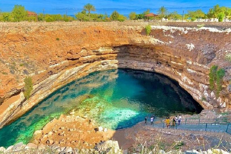 From Muscat: Private Wadi Shab & Bamah Sinkhole Day Trip Wadi Shab Adventure & Bamah Sinkhole –Oman’s Natural Wonders