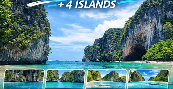 Krabi: 4 Islands & Hong Island Private Boat Charter