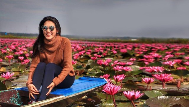 Visit Sweet boat trip ever Red Lotus Lake Udonthani in Udon Thani, Thailand