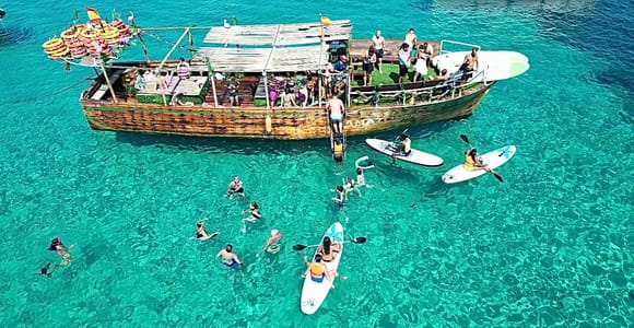 Ibiza: Sea Caves & Coves Snorkeling Paddle Boarding Tour