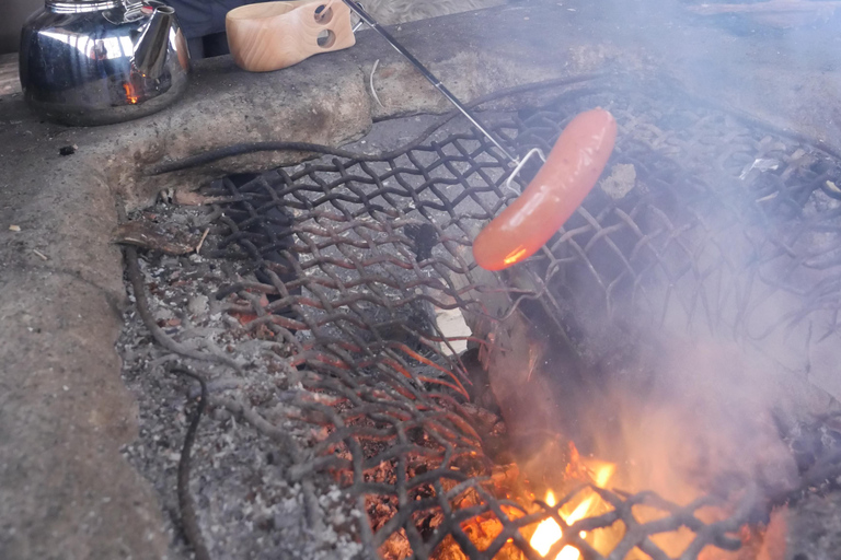 From Helsinki, Ice fishing experience with meal and drink.