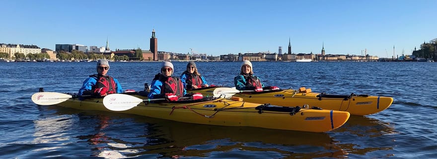 Stockholm: excursion en kayak dans la ville d'hiver
