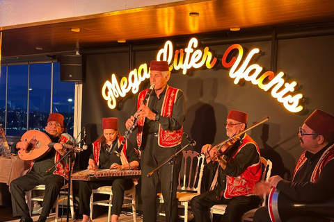 Istanbul: New Year's Eve Bosphorus Cruise w/ Dinner Option VIP Dinner Menu, Alcoholic Drinks, and Hotel Transfer