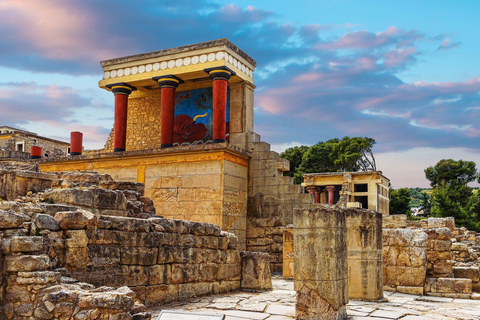 Depuis La Canée : palais de Knossos et Héraklion