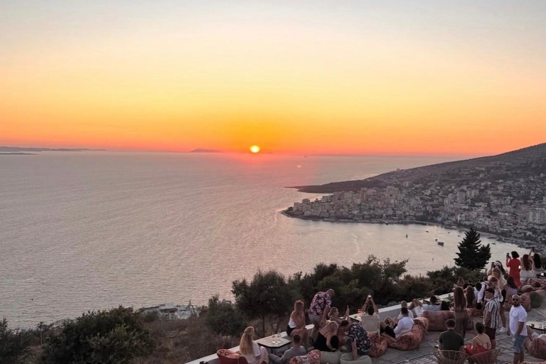 Ksamil:Sunset at Lekursi Castle with Views of Sarandë&Corfu