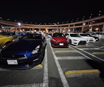 Daikoku PA e Wangan+C1 Night Self Drive in Nissan R35 GTR