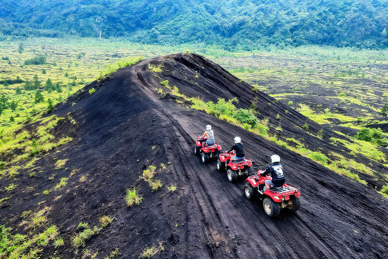 Bali: Mt Batur Black Lava ATV Quad Bike Adventure Tandem Quad Ride with Round Transfer