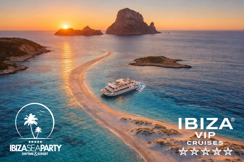 ibiza: 3 Islands—1 Day VIP Boat Formentera & EsVedra Sunset PREMIUM TICKET with 5.5h Premium Open Bar, Lunch & Dinner