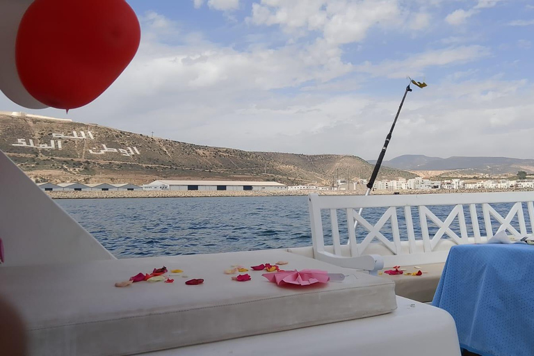 Agadir: Private Luxury Boat Cruise with Swimming & Pickup