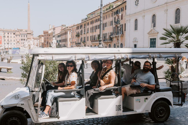 Rome: City Highlights on a 1.5 hour Golf Cart Tour 2-Hour Golf Cart with Piazza Navona Guided Tour
