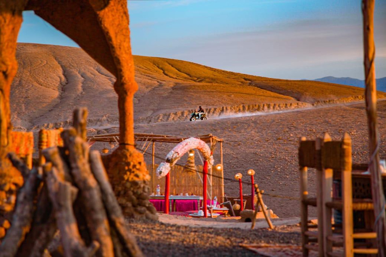 From Marrakech: Agafay Desert Quad & Camel Ride with Dinner Marrakech: Agafay Desert Quad & Camel Rides with Dinner Show
