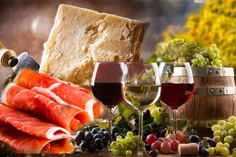 Parme : visite des fromages, du jambon et des vignobles avec dégustations