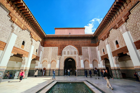 Marrakech: Bahia Palace, Madrassa Ben Youssef and Souks Tour Shared Group Walking Tour in English From the Meeting Point