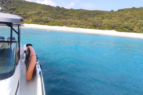 Corfou : Croisière privée d'une journée sur un bateau rapide de luxe