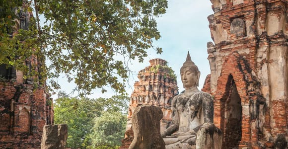 Von Bangkok: Tagestour nach Ayutthaya und zum schwimmenden Markt von Ayothaya