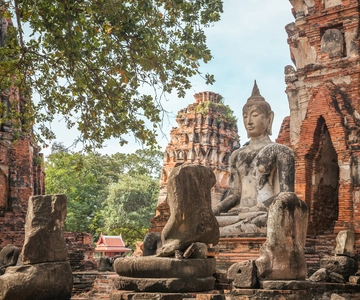 Depuis Bangkok : Excursion d'une journée à Ayutthaya et au marché flottant d'Ayothaya
