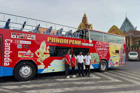 Phnom Penh: Hop-On Hop-Off Bus Ticket and Mekong Cruise Phnom Penh: Hop-On Hop-Off Bus Free Cruise Ticket-2 Day Pass