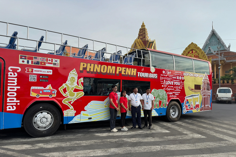 Phnom Penh: Hop-On Hop-Off Bus Ticket and Mekong Cruise Phnom Penh: Hop-On Hop-Off Bus Free Cruise Ticket-2 Day Pass