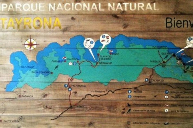 Trekking Tayrona complet x 2 jours : jungle, plages et culture indigèneTrekking complet Tayrona x 2 jours : jungle, plages et culture indigène