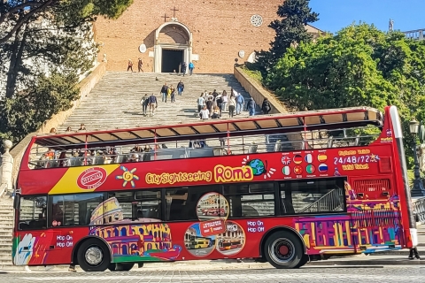 Rzym: autobus wskakuj/wyskakuj i darmowy audioprzewodnikRzym: Wycieczka autobusowa Hop-On Hop-Off – 24 godziny