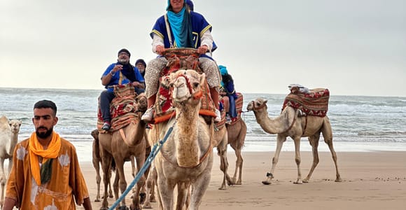 Agadir/Taghazout: Sunset Camel Ride with BBQ and Music Show