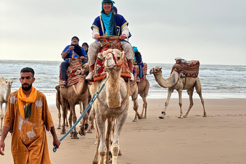 Sandboarding y paseo en camello al atardecer con barbacoa