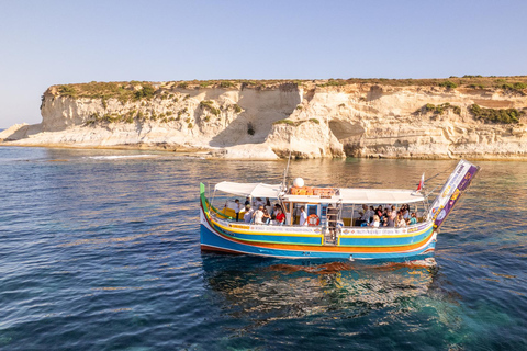 Malta: Passeio de barco em Marsaskala Luzzu com a piscina de São PedroMalta: Passeio de barco por Marsaskala Luzzu com St. Peter&#039;s Pool