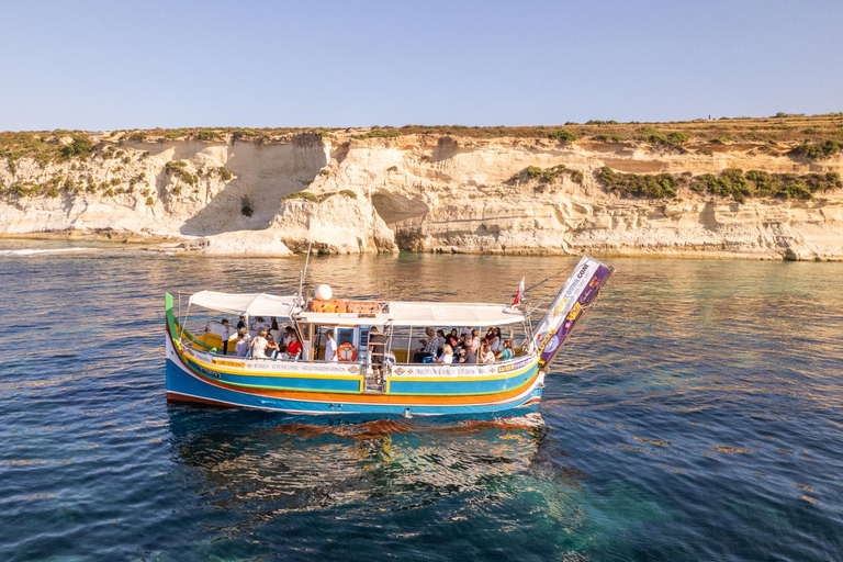 Malta: Passeio de barco em Marsaskala Luzzu com a piscina de São PedroMalta: Passeio de barco por Marsaskala Luzzu com St. Peter&#039;s Pool