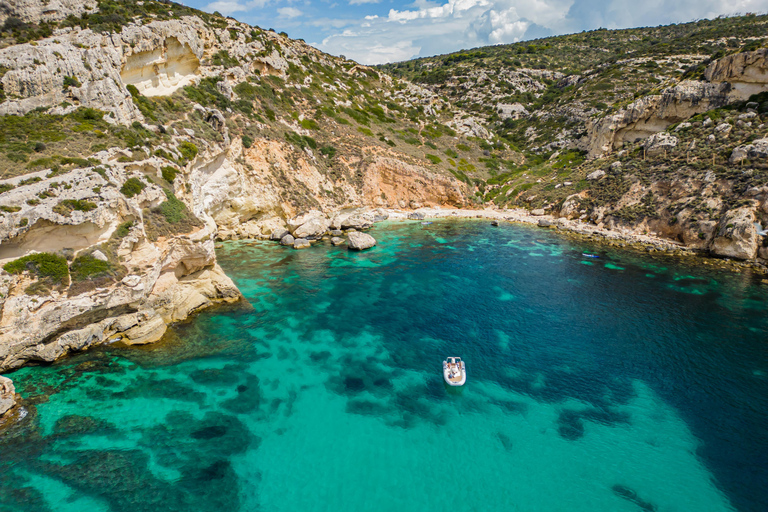 Cagliari: Zodiac Boat Tour, 3-4 SwimStops, Wine & Snorkeling Cagliari: Zodiac Boat Tour, 3-4 Stops, Wine & Snorkeling