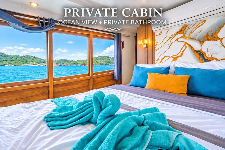 3-Day Komodo National Park Cruise with NK Superior Phinisi Sharing Cabin, Single Bed, Ocean View