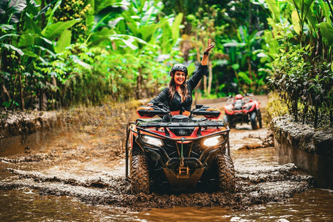 Bali: Waterfall Gorilla Cave ATV, Tubing Trip, Infinity Pool Double 250cc: Gorilla Cave ATV, Tubing - with Transfers