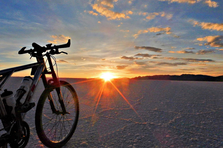 Depuis Uyuni : Uyuni Salt Flat 1 journée + vélos et déjeuner