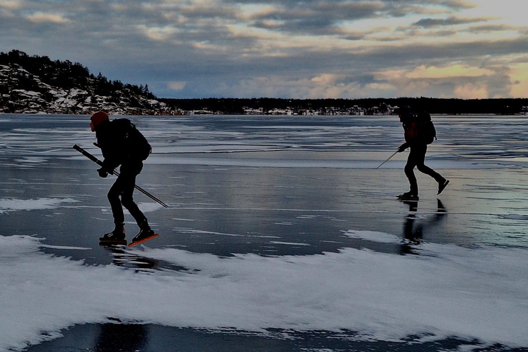 Stockholm Night Firelit Ice Skating & Northern Lights Chance