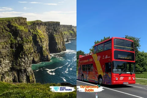 Dublin : visite en bus à arrêts multiples avec visite des falaises de Moher