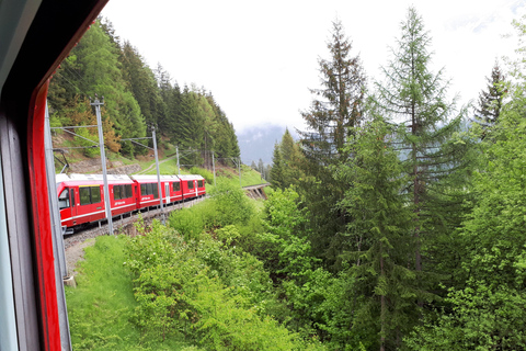 Vanuit Milaan: dagtrip Bernina-trein, Zwitserse Alpen en St. Moritz