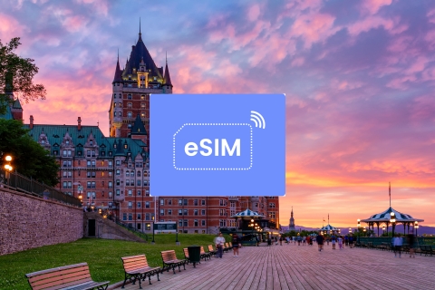 Quebec City: Canada eSIM Roaming Mobile Data Plan 1 GB/ 7 Days: 3 North Americas Countries