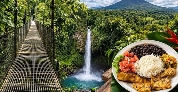 Fortuna Combo: Hanging Bridges + Arenal Volcano & Waterfall