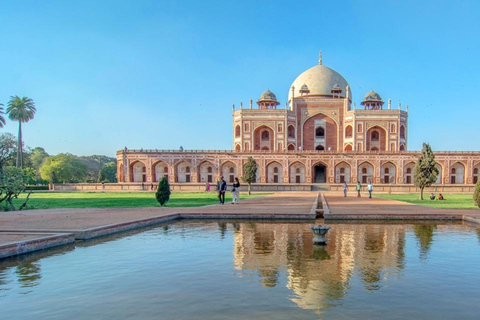 Delhi : Visite privée de la vieille et de la nouvelle ville de Delhi avec transfertVoiture + chauffeur + guide + billets d'entrée aux monuments