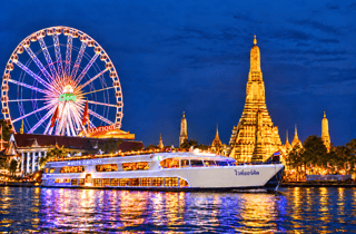 Bangkok: White Orchid Chao Phraya Dinner Cruise Freibier