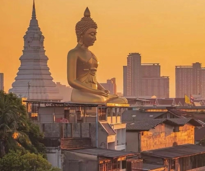 Bangkokin iso Buddha Wat Paknam Yksityinen kierros