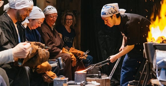 Authentic knife-making experience at a blacksmith in Kyoto