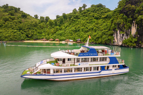 Best Halong 5-Star Day Cruise: Buffet Lunch, Wine &amp; JacuzziPick-up from Hanoi