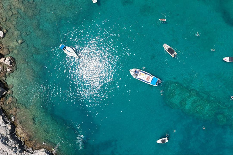 Lindos,Pefkos: Crucero en barco con natación y snorkel todo incluidoCrucero en barco con traslado desde Pefkos, Lindos y Lardos
