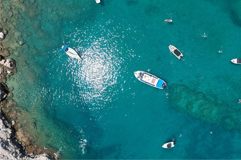 Lindos,Pefkos: Crucero en barco con natación y snorkel todo incluidoCrucero en barco con traslado desde Pefkos, Lindos y Lardos