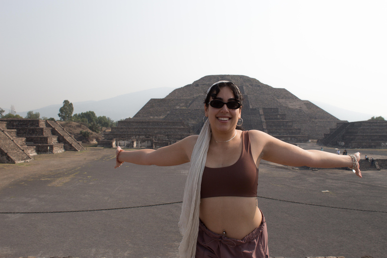 Teotihuacan tour+ontbijt in grot+ophaalservice van CDMX