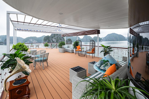 Hanoi/Cat Ba: Lan Ha Bay Day Cruise with Dark & Bright Caves Day Trip Cruise Pick up & Drop Off From Cat Ba Town