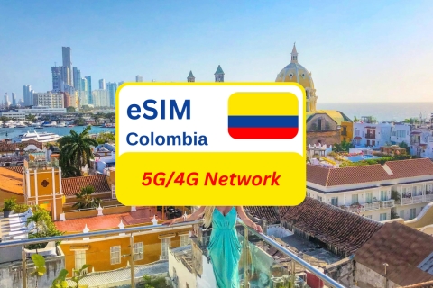 Bogotá: Colombia eSIM Data Plan for Travel 5GB/10 Days