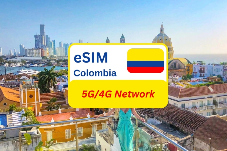 Bogotá: Colombia eSIM Data Plan for Travel 5GB/10 Days