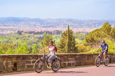 Florence: Fiesole E-Bike Tour met Olijfolie Proeverij